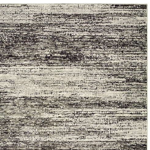 2' X 8' Gold And Slate Abstract Runner Rug
